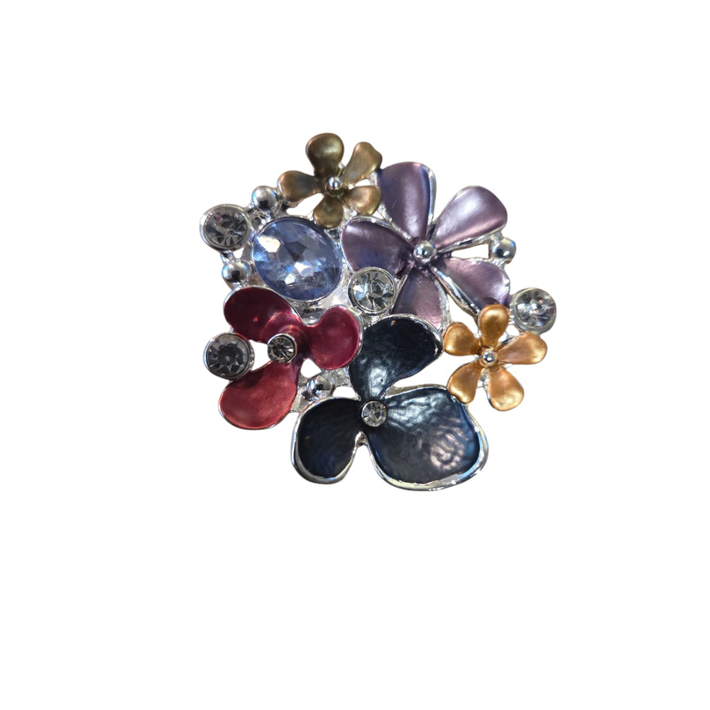 Coronet Floral Magnetic Brooch Blue Lavender NWT Boutique Jewelry Gift